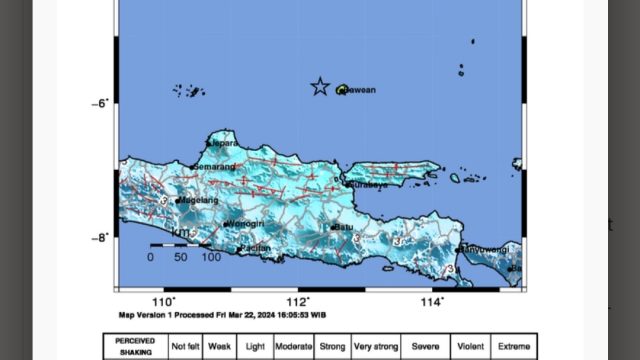 Gempa Bumi Kembali Guncang Laut Jawa, Tidak Berpotensi Tsunami